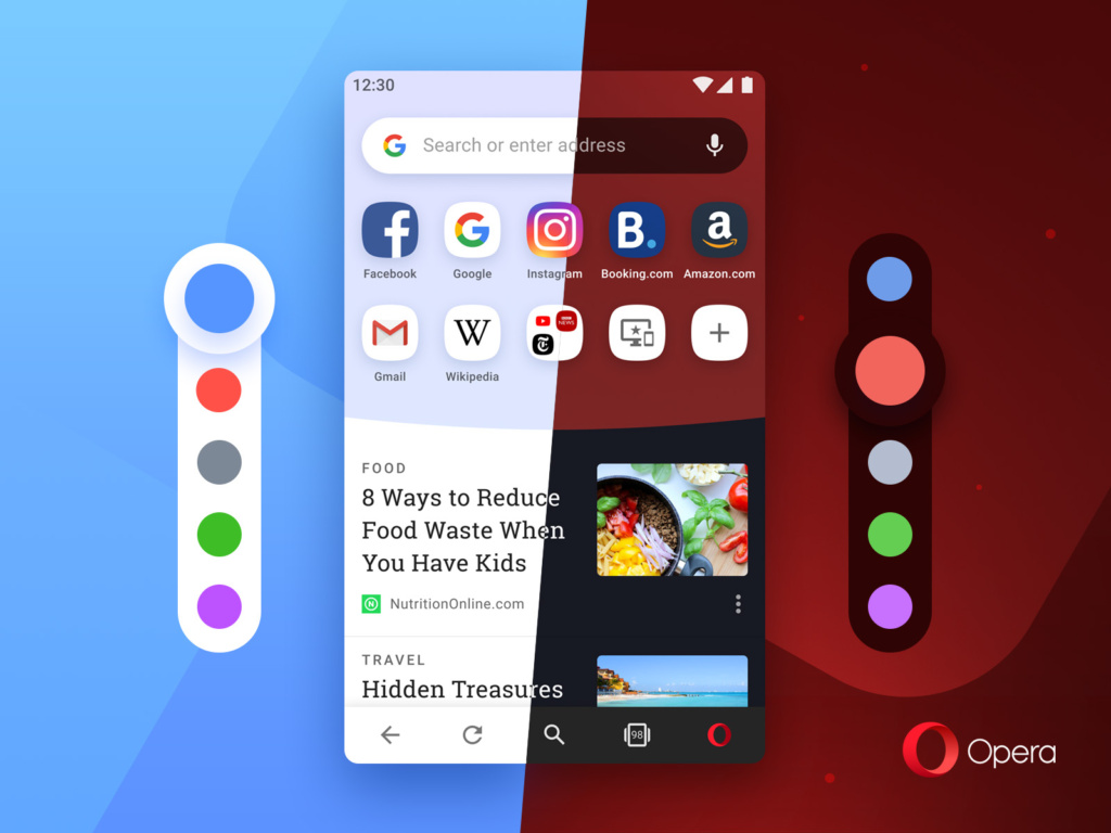 Opera สำหรับ Android 54 มีรูปลักษณ์ใหม่พร้อมสีสันและการสนับสนุน Bitcoin