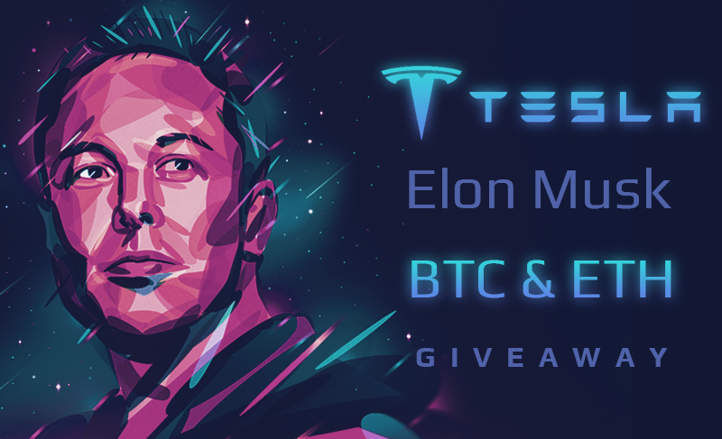 Elon Musk และ Tesla แจก BTC,ETH และ DOGE